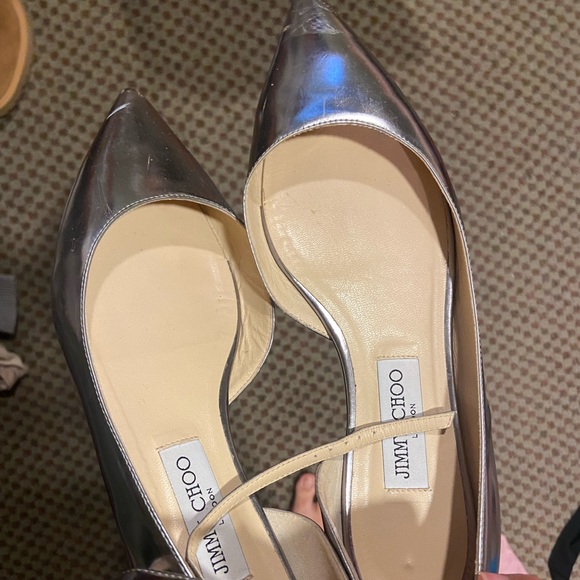 Jimmy Choo metallic Lucy flats - Picture 5 of 6